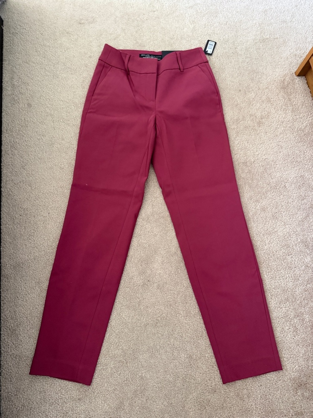 Windsor Wine Straight-Leg Tailored Trousers